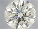 Natural Diamond 0.80 Carats, Round with Excellent Cut, J Color, VS1 Clarity and Certified by IGI