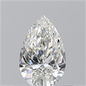 Diamante Natural 0.52 quilates, De pera , Color H, claridad VS2 y certificado GIA