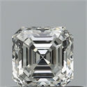 Natural Diamond 0.54 Carats, Asscher with  Cut, F Color, IF Clarity and Certified by IGI