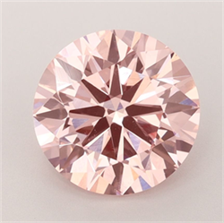 Picture of Lab Grown Diamond 3.00 Carats, Round with Very Good Cut, Fancy Vivid Pink Color, VVS2 Clarity and Certified by IGI