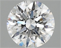Lab Grown Diamond 2.10 Carats, Round with Ideal Cut, D Color, VVS2 Clarity and Certified by IGI