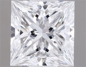 Picture of Natural Diamond 0.50 Carats, Princess with  Cut, E Color, VVS2 Clarity and Certified by GIA