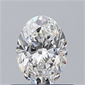 Natural Diamond 0.50 Carats, Oval with  Cut, E Color, VS2 Clarity and Certified by GIA