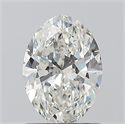 Natural Diamond 0.90 Carats, Oval with  Cut, G Color, SI1 Clarity and Certified by GIA
