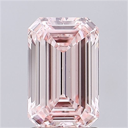 Picture of Lab Grown Diamond 1.53 Carats, Oval with  Cut, Fancy Vivid Pink Color, VVS2 Clarity and Certified by IGI