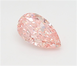 Picture of Lab Grown Diamond 1.55 Carats, Pear with  Cut, Fancy Intense Pink Color, VVS2 Clarity and Certified by IGI