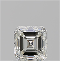 Natural Diamond 0.90 Carats, Asscher with  Cut, J Color, IF Clarity and Certified by GIA