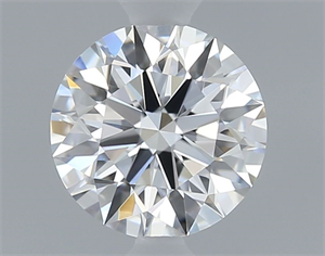 Picture of Natural Diamond 0.52 Carats, Round with Excellent Cut, E Color, VVS2 Clarity and Certified by GIA