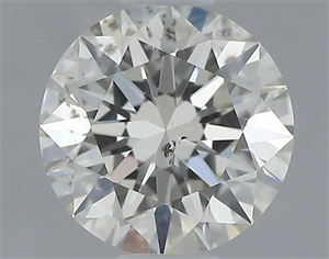Picture of Natural Diamond 0.51 Carats, Round with Excellent Cut, K Color, SI2 Clarity and Certified by GIA