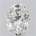 Natural Diamond 1.30 Carats, Oval with  Cut, H Color, SI1 Clarity and Certified by GIA