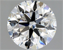 Natural Diamond 2.01 Carats, Round with Excellent Cut, F Color, VVS2 Clarity and Certified by GIA