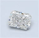 Natural Diamond 0.71 Carats, Radiant with  Cut, H Color, SI2 Clarity and Certified by GIA