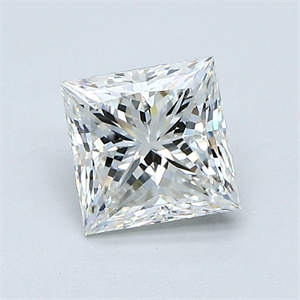 Picture of Natural Diamond 1.03 Carats, Princess with  Cut, H Color, VVS2 Clarity and Certified by GIA