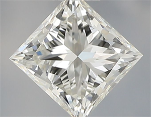 Picture of Natural Diamond 0.51 Carats, Princess with  Cut, H Color, VVS2 Clarity and Certified by IGI
