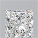 Natural Diamond 1.50 Carats, Princess with  Cut, I Color, VVS2 Clarity and Certified by GIA