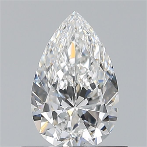 Picture of Natural Diamond 0.60 Carats, Pear with  Cut, E Color, VVS1 Clarity and Certified by GIA