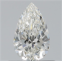 Natural Diamond 0.53 Carats, Pear with  Cut, H Color, VVS2 Clarity and Certified by GIA