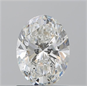 Natural Diamond 1.20 Carats, Oval with  Cut, H Color, SI2 Clarity and Certified by GIA