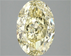 Picture of Lab Grown Diamond 3.06 Carats, Oval with  Cut, Fancy Intense Yellow Color, VVS2 Clarity and Certified by IGI
