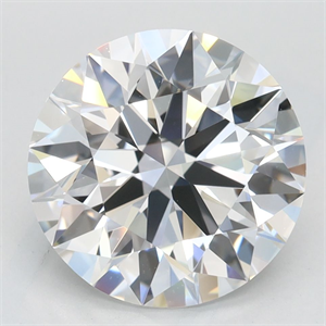 Picture of Lab Grown Diamond 3.39 Carats, Round with Excellent Cut, D Color, IF Clarity and Certified by GIA