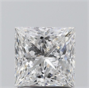 Natural Diamond 1.30 Carats, Princess with  Cut, D Color, SI2 Clarity and Certified by GIA