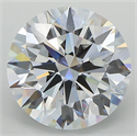 Lab Grown Diamond 3.35 Carats, Round with Ideal Cut, E Color, VVS2 Clarity and Certified by IGI