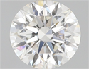 Natural Diamond 0.72 Carats, Round with Excellent Cut, H Color, IF Clarity and Certified by GIA