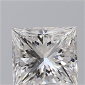 Natural Diamond 0.90 Carats, Princess with  Cut, F Color, SI1 Clarity and Certified by GIA