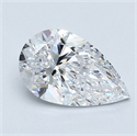 Natural Diamond 1.20 Carats, Pear with  Cut, D Color, VS2 Clarity and Certified by GIA