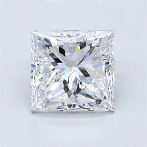 Picture of Natural Diamond 2.19 Carats, Princess with  Cut, E Color, SI2 Clarity and Certified by GIA