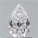 Natural Diamond 0.60 Carats, Pear with  Cut, D Color, VS2 Clarity and Certified by GIA