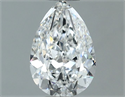 Natural Diamond 0.80 Carats, Pear with  Cut, F Color, VS2 Clarity and Certified by GIA