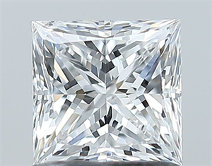 Picture of Natural Diamond 1.01 Carats, Princess with  Cut, D Color, SI2 Clarity and Certified by GIA