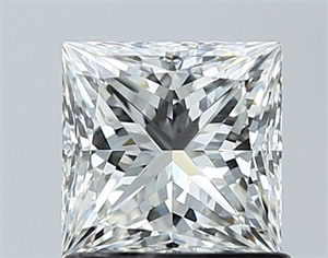 Picture of Natural Diamond 1.06 Carats, Princess with  Cut, H Color, VVS2 Clarity and Certified by GIA