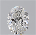 Natural Diamond 1.50 Carats, Oval with  Cut, G Color, SI2 Clarity and Certified by GIA
