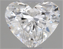 Natural Diamond 0.34 Carats, Heart with  Cut, E Color, VVS2 Clarity and Certified by GIA