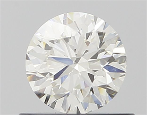Picture of Natural Diamond 0.53 Carats, Round with Excellent Cut, H Color, VVS1 Clarity and Certified by GIA
