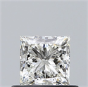 Natural Diamond 0.56 Carats, Princess with  Cut, J Color, VVS1 Clarity and Certified by GIA