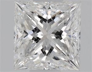 Picture of Natural Diamond 0.53 Carats, Princess with  Cut, D Color, SI1 Clarity and Certified by GIA
