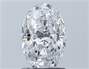 Natural Diamond 1.20 Carats, Oval with  Cut, D Color, SI1 Clarity and Certified by GIA
