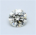 Natural Diamond 0.55 Carats, Round with Very Good Cut, L Color, IF Clarity and Certified by GIA