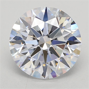 Picture of Lab Grown Diamond 2.09 Carats, Round with Excellent Cut, D Color, IF Clarity and Certified by GIA