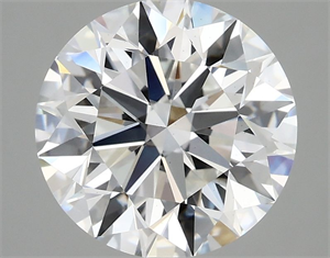 Picture of Lab Grown Diamond 3.09 Carats, Round with Excellent Cut, E Color, VS2 Clarity and Certified by IGI