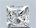 Natural Diamond 1.00 Carats, Princess with  Cut, H Color, VVS1 Clarity and Certified by IGI