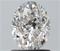 Natural Diamond 1.00 Carats, Oval with  Cut, H Color, VS2 Clarity and Certified by IGI