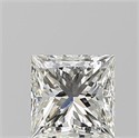 Natural Diamond 0.81 Carats, Princess with  Cut, I Color, VVS1 Clarity and Certified by GIA