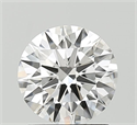 Lab Grown Diamond 1.04 Carats, Round with Ideal Cut, D Color, VVS2 Clarity and Certified by IGI