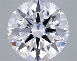 Picture of Lab Grown Diamond 3.01 Carats, Round with Ideal Cut, D Color, VVS1 Clarity and Certified by IGI