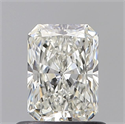 Natural Diamond 0.70 Carats, Radiant with  Cut, I Color, SI1 Clarity and Certified by GIA