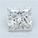 Natural Diamond 2.01 Carats, Princess with  Cut, I Color, VS2 Clarity and Certified by GIA